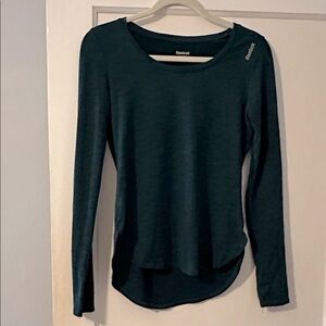 Reebok Women's Dark Green Long Sleeve Tech Tee, Size XS